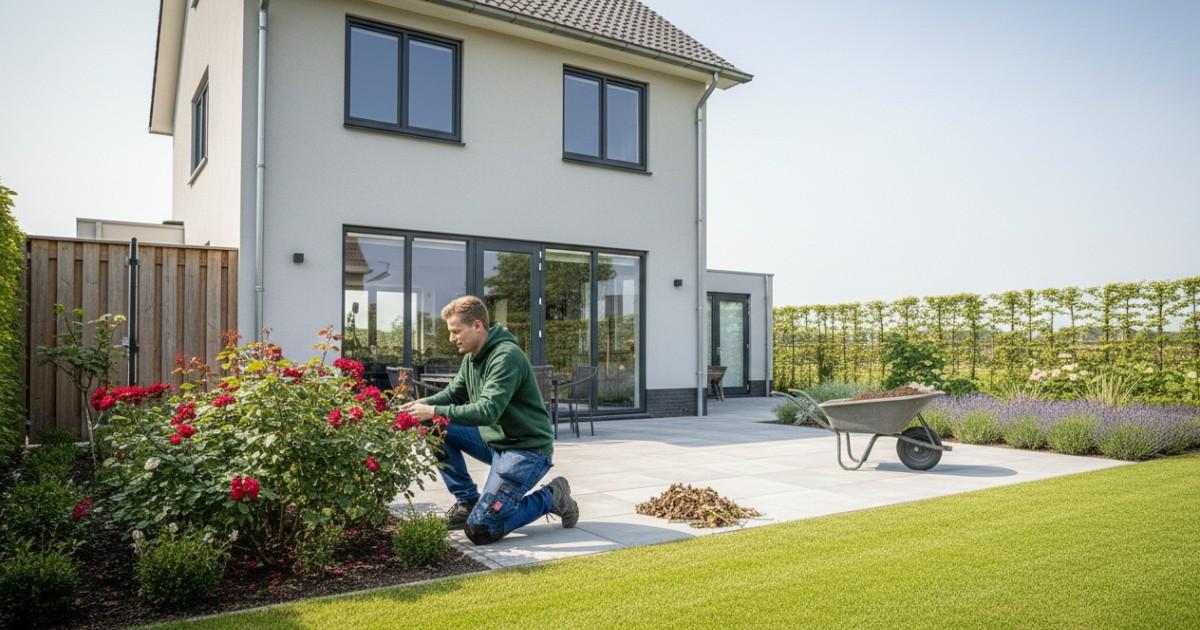 Snoeien van hagen en bomen tijdens het tuinonderhoud in regio Almere